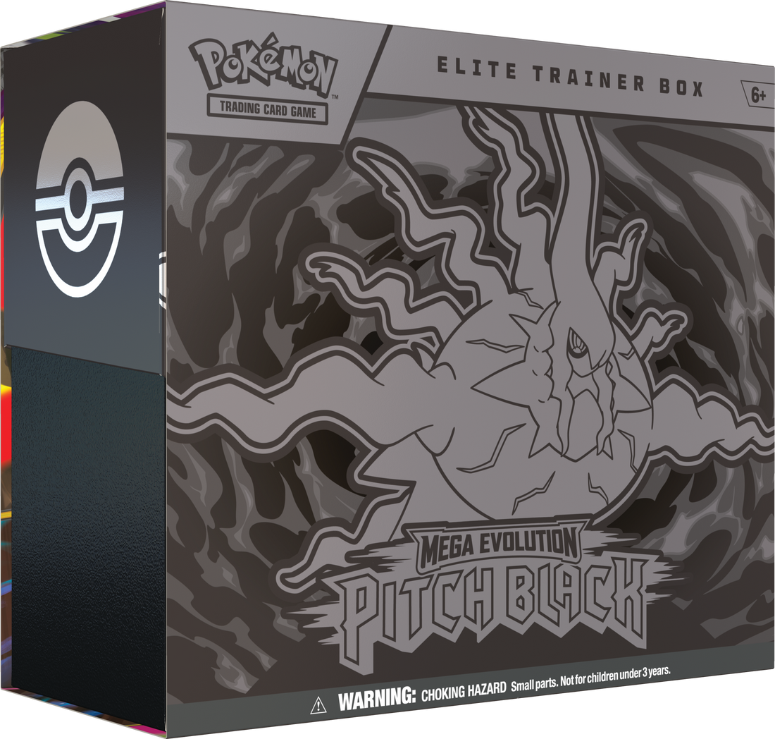 Elite Trainer Box de Megaevolución Oscuridad Absoluta (Pitch Black), el nuevo set de Pokémon TCG