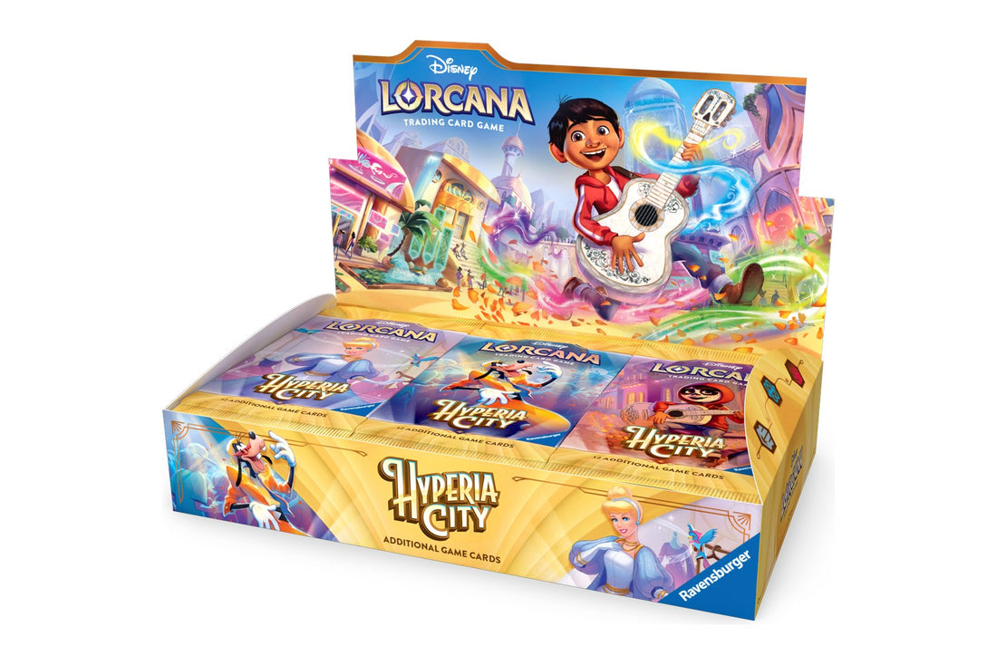 Display de 24 sobres de Lorcana Hyperia City, el set de Disney Lorcana del 23 de octubre de 2026