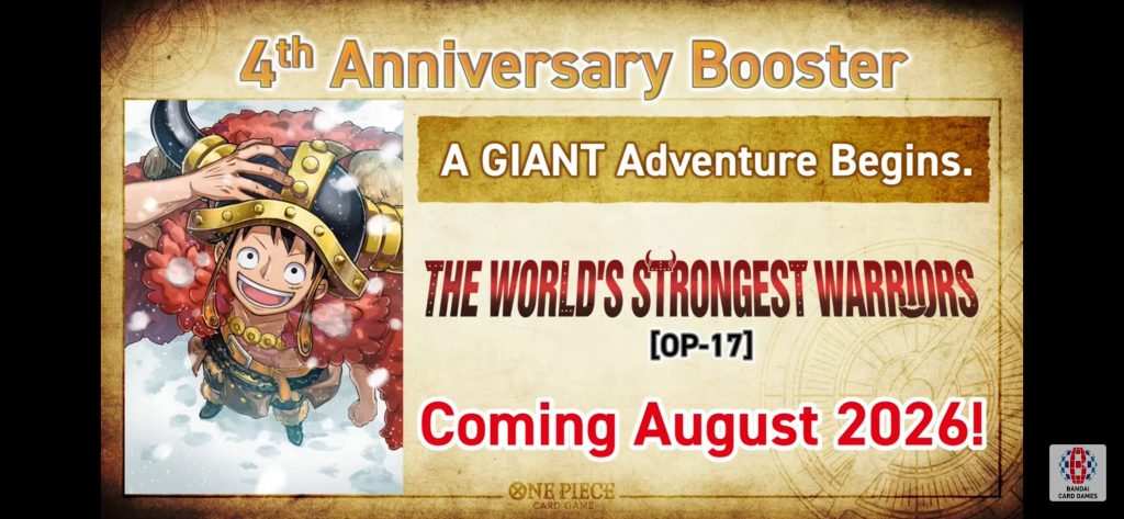 Cartas reveladas de OP-17 One Piece Card Game El Guerrero Mas Fuerte del Mundo