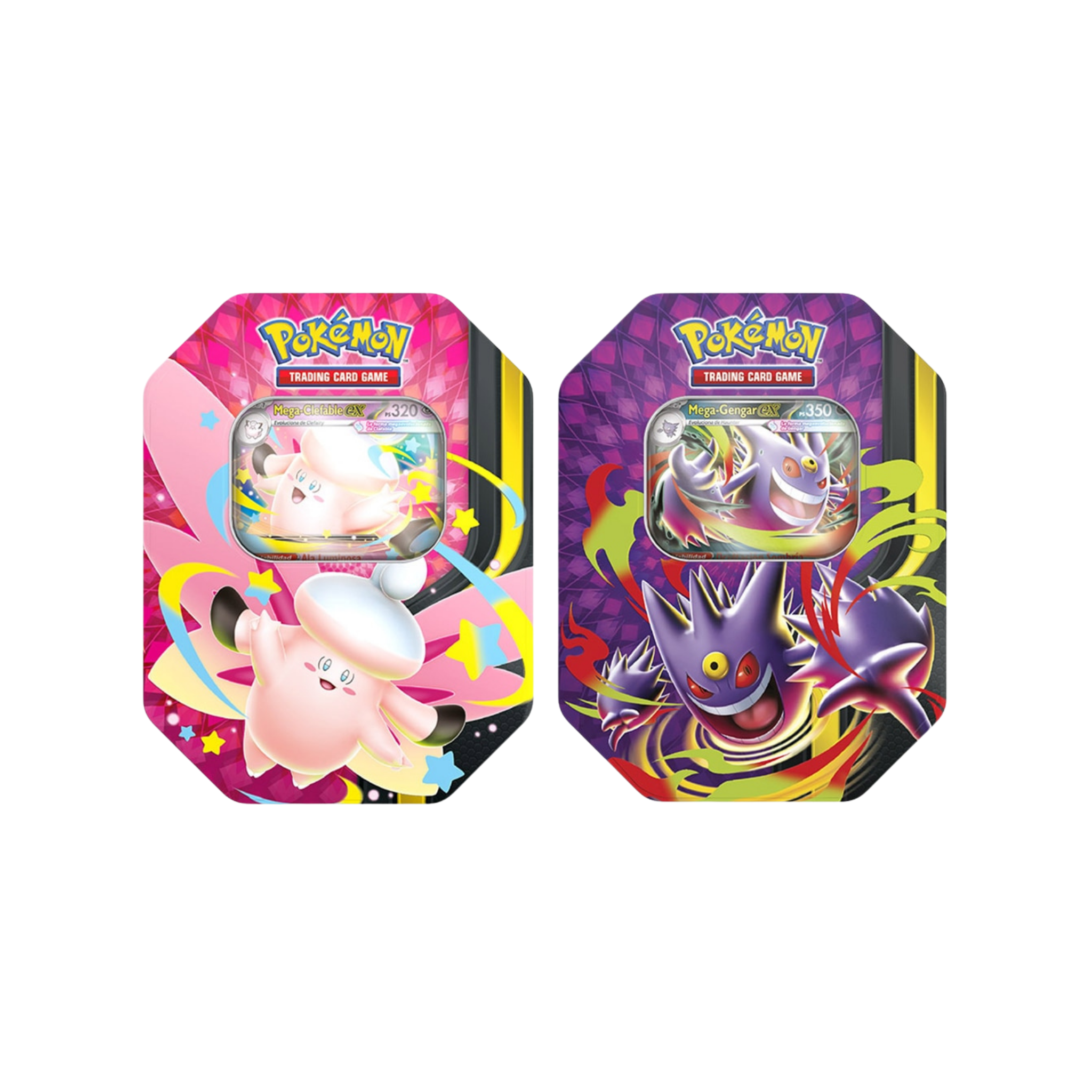 Tin Mega Moonlit — Mega Gengar ex / Mega Clefable ex | POKÉMON | Inglés