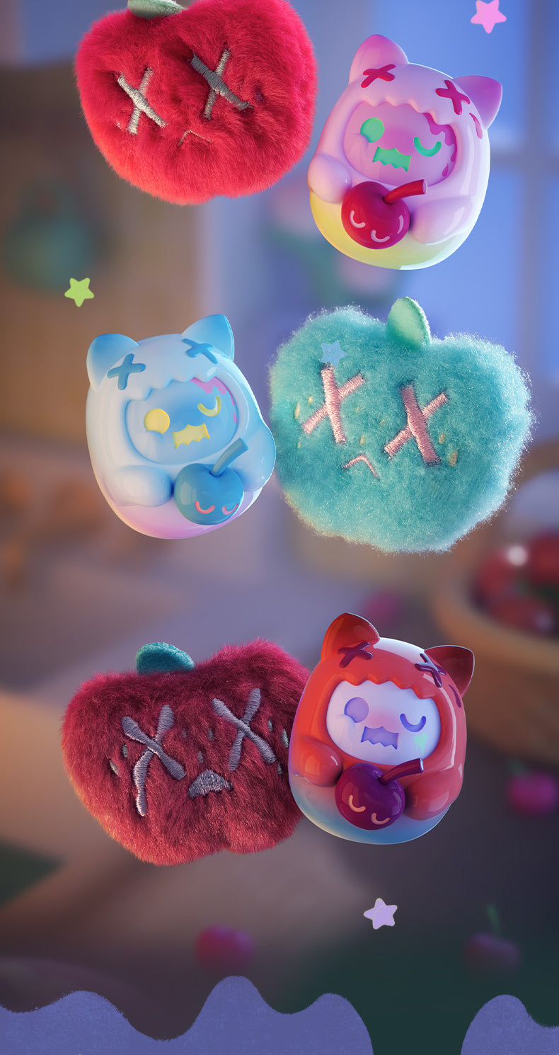 Figuras Shinwoo Hug Me Mini de gato con manzana