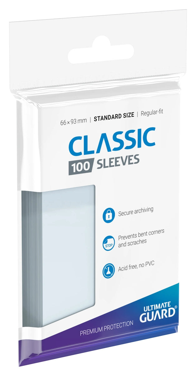 Ultimate Guard Classic Sleeves tamaño estándar, pack de 100 fundas transparentes