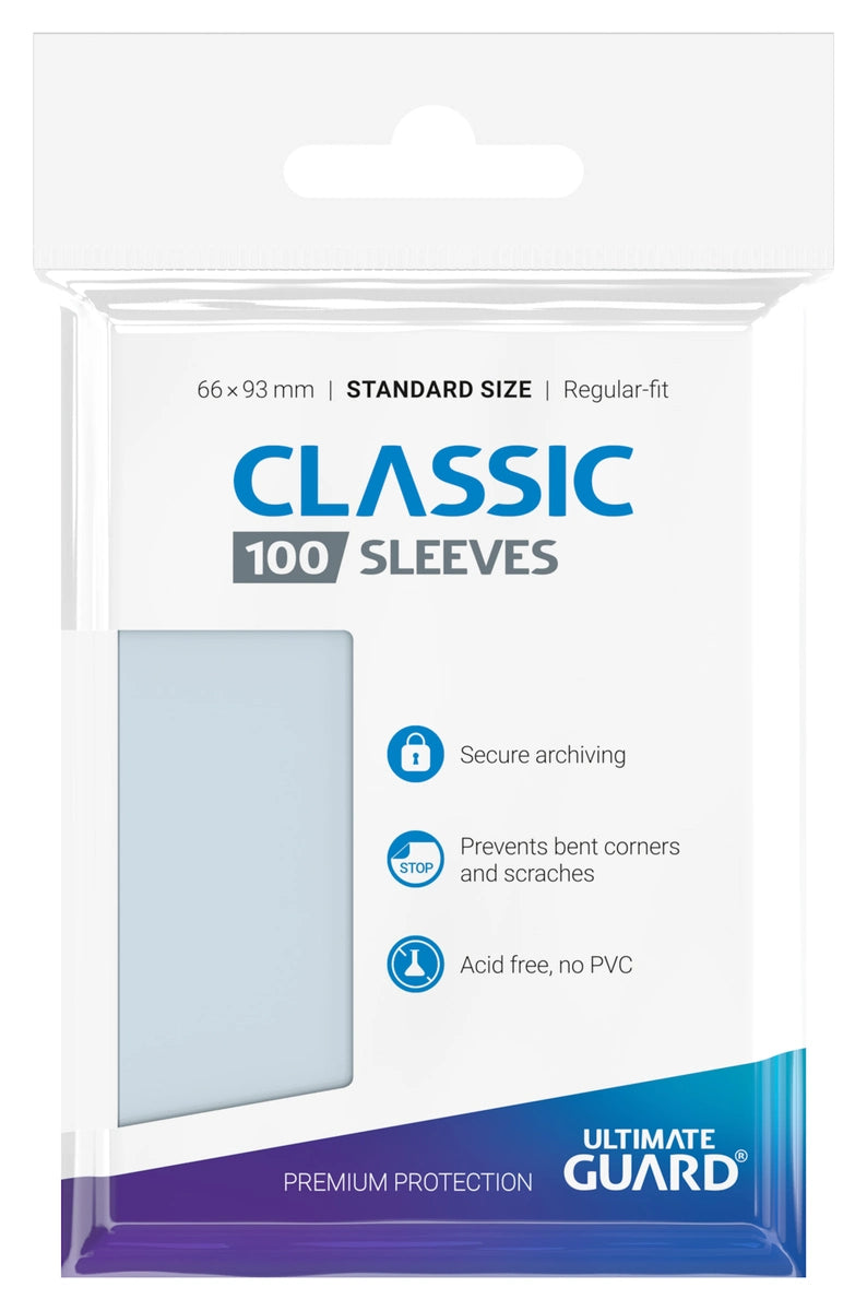 Ultimate Guard Classic Sleeves tamaño estándar, pack de 100 fundas transparentes