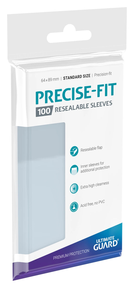 Ultimate Guard Precise-Fit Sleeves resellables, pack de 100 fundas interiores con solapa