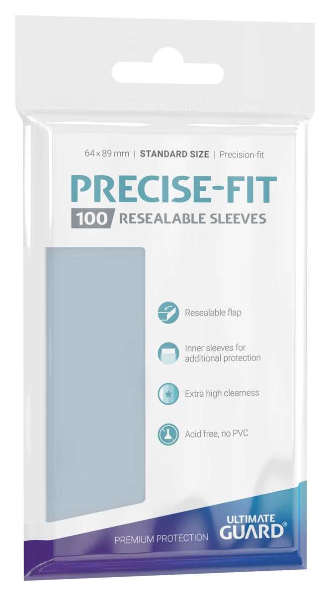 Ultimate Guard Precise-Fit Sleeves resellables, pack de 100 fundas interiores con solapa