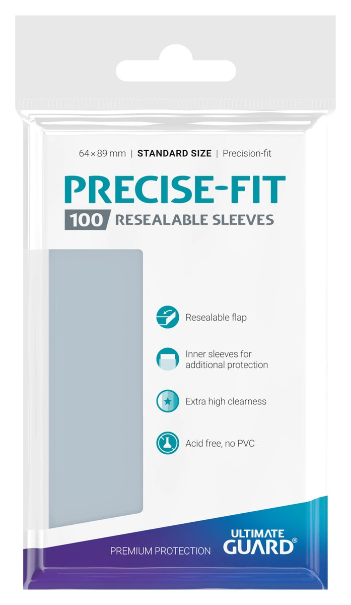 Ultimate Guard Precise-Fit Sleeves resellables, pack de 100 fundas interiores con solapa
