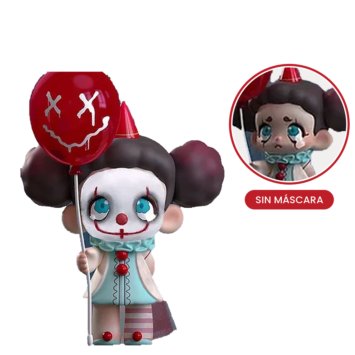 Figura Scaryc Clown, Kasa 1.0 I'm Not a Bad Guy (con y sin máscara)