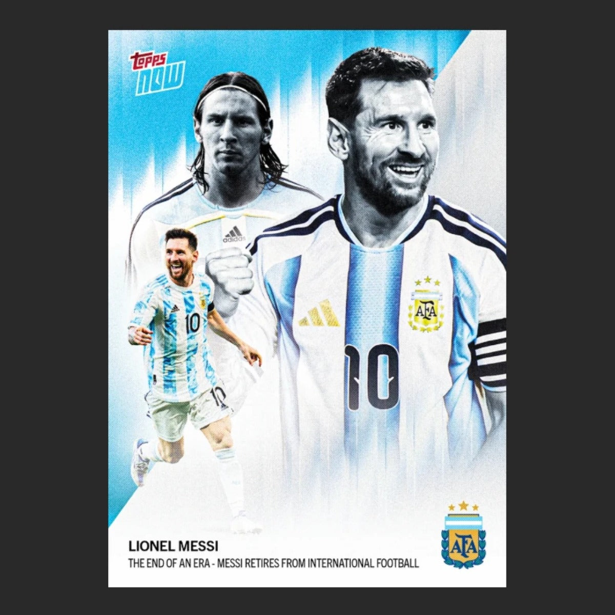 Lionel Messi #1 Topps NOW AFA 2026 The End of an Era, frontal