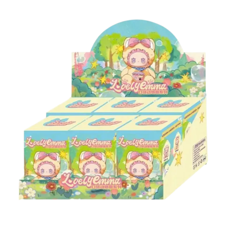 Caja Lovely Emma Pocket Zoo blind box, expositor con 6 cajitas
