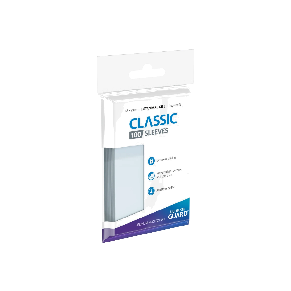 Ultimate Guard Classic Sleeves tamaño estándar, pack de 100 fundas transparentes